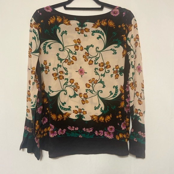 Anthropologie Maeve Florence 100% silk floral blouse size 8 LIKE NEW - Picture 5 of 9